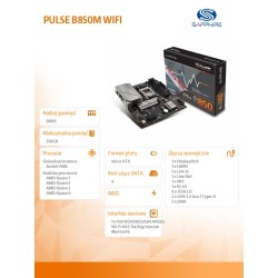 Sapphire Technology Płyta główna PULSE B850M WIFI AM5 4DDR5 … | PartsPC.pl