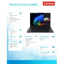 Ultrabook ThinkPad T16 G4 21QN0021PB W11Pro 5 PRO 340/32GB/5… | PartsPC.pl