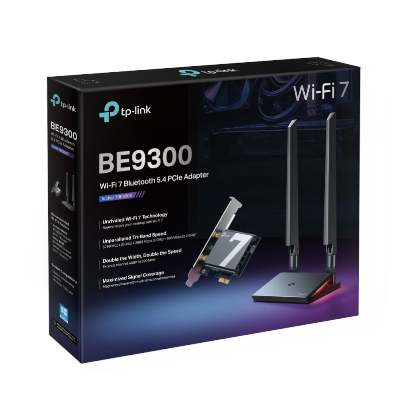 Karta sieciowa Archer TBE550E BE9300 Tri-Band Wi-Fi 7 Blueto… | PartsPC.pl
