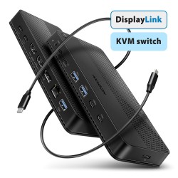 Stacja dokująca USB-C HMC-DL-KVM 12w1 + KVM 2 PC, DisplayLin… | PartsPC.pl