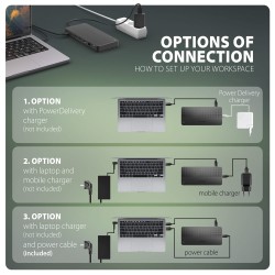 Stacja dokująca USB-C HMC-DL-KVM 12w1 + KVM 2 PC, DisplayLin… | PartsPC.pl
