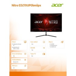 Monitor Nitro 27 cali 144Hz ED270UP0bmiipx HDMI DP | PartsPC.pl
