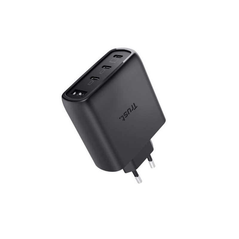 Ładowarka czarna MAXO GaN 65W 3xUSB-C 1xUSB-A | PartsPC.pl