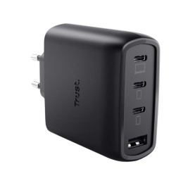 Ładowarka czarna MAXO GaN 65W 3xUSB-C 1xUSB-A | PartsPC.pl