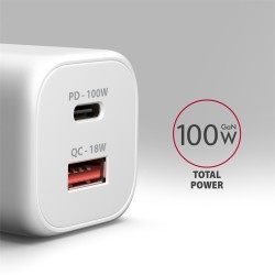 Ładowarka sieciowa ACU-PQ100W GaN 100W, 2x port (USB-C + USB… | PartsPC.pl