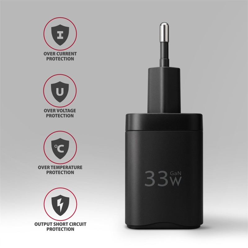 Ładowarka sieciowa ACU-PQ33 GaN 33W, 2x port (USB-C + USB-A)… | PartsPC.pl