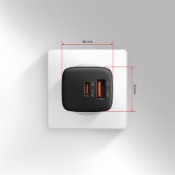 Ładowarka sieciowa ACU-PQ33 GaN 33W, 2x port (USB-C + USB-A)… | PartsPC.pl