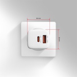 Ładowarka sieciowa GaN 33W ACU-PQ33W, 2x port (USB-C + USB-A… | PartsPC.pl