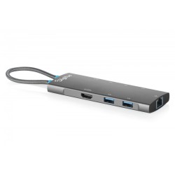 Stacja dokująca USB-C 8-portowa, HDMI 4K/60Hz, 4x USB-A + 1x… | PartsPC.pl