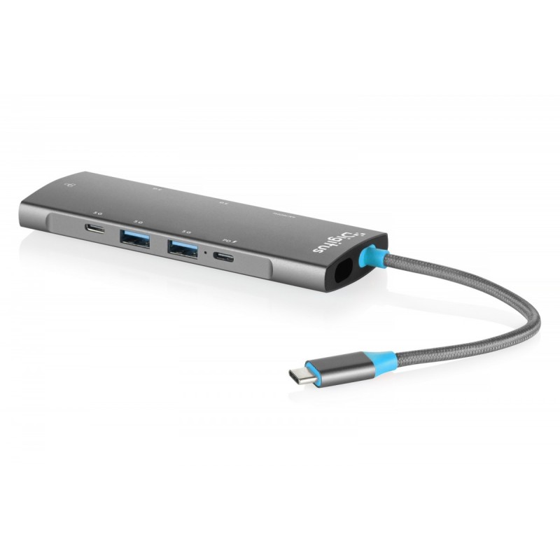 Stacja dokująca USB-C 8-portowa, HDMI 4K/60Hz, 4x USB-A + 1x… | PartsPC.pl