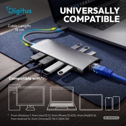 Stacja dokująca USB-C 9-portowa, 2x HDMI 4K/60Hz, 4x USB-A +… | PartsPC.pl