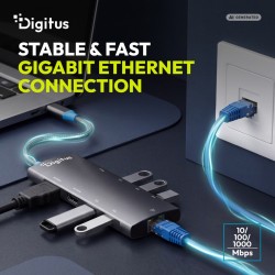 Stacja dokująca USB-C 9-portowa, 2x HDMI 4K/60Hz, 4x USB-A +… | PartsPC.pl