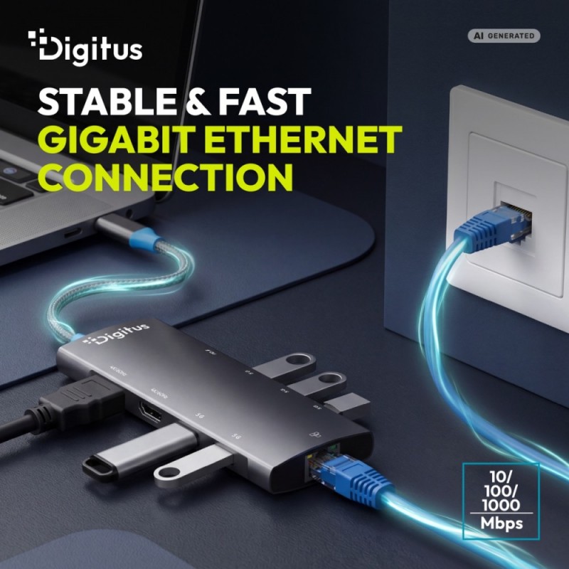 Stacja dokująca USB-C 9-portowa, 2x HDMI 4K/60Hz, 4x USB-A +… | PartsPC.pl