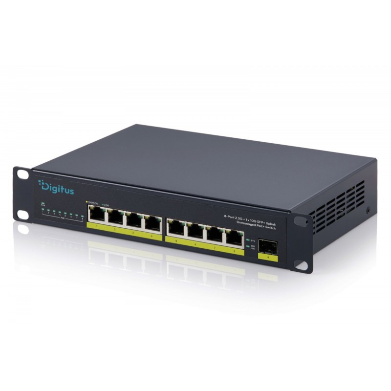 Przełącznik sieciowy niezarządzalny PoE+ 10" 8x RJ45 2.5G, 1… | PartsPC.pl