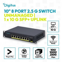 Przełącznik sieciowy niezarządzalny 10" 8x RJ45 2.5G, 1x SFP… | PartsPC.pl