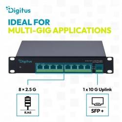Przełącznik sieciowy niezarządzalny 10" 8x RJ45 2.5G, 1x SFP… | PartsPC.pl
