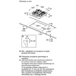 Płyta gazowa PNH6B6K40 żeliwo WOK