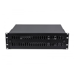 Przełącznica światłowodowa 48XSC Duplex / 48XLC Quad Rack 19 cali 3U czarna + akcesoria