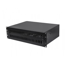 Przełącznica światłowodowa 48XSC Duplex / 48XLC Quad Rack 19 cali 3U czarna + akcesoria