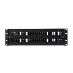 Przełącznica światłowodowa 48XSC Duplex / 48XLC Quad Rack 19 cali 3U czarna + akcesoria