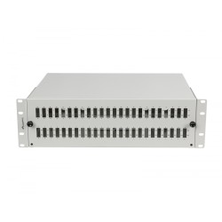 Przełącznica światłowodowa 48XSC Duplex / 48XLC Quad Rack 19 cali 3U szara + akcesoria