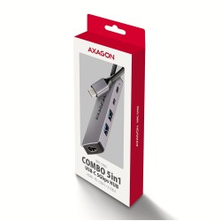 AXAGON HMC-5H60 Wieloportovy hub USB 5in1, 5Gbps, 2 x USB-A,… | PartsPC.pl