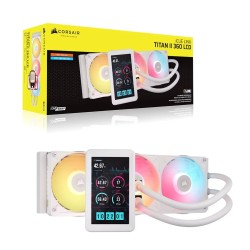 Chłodzenie procesora iCUE LINK TITAN II 360RX LCD 360mm białe