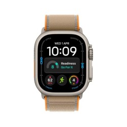 Smartwatch Watch Ultra 4 GPS + Cellular, koperta 49mm z tytanu w kolorze naturalnym, opaska Trail w kolorze piaskowym - rozmiar