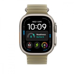 Pasek Ocean w kolorze półprzezroczystej algi do koperty 49 mm - elementy z tytanu w kolorze naturalnym