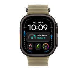 Pasek Ocean w kolorze półprzezroczystej algi do koperty 49 mm - elementy z tytanu w kolorze czarnym