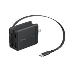 Ładowarka 70W zwijany kabel USB-C , USB-C, USB-A