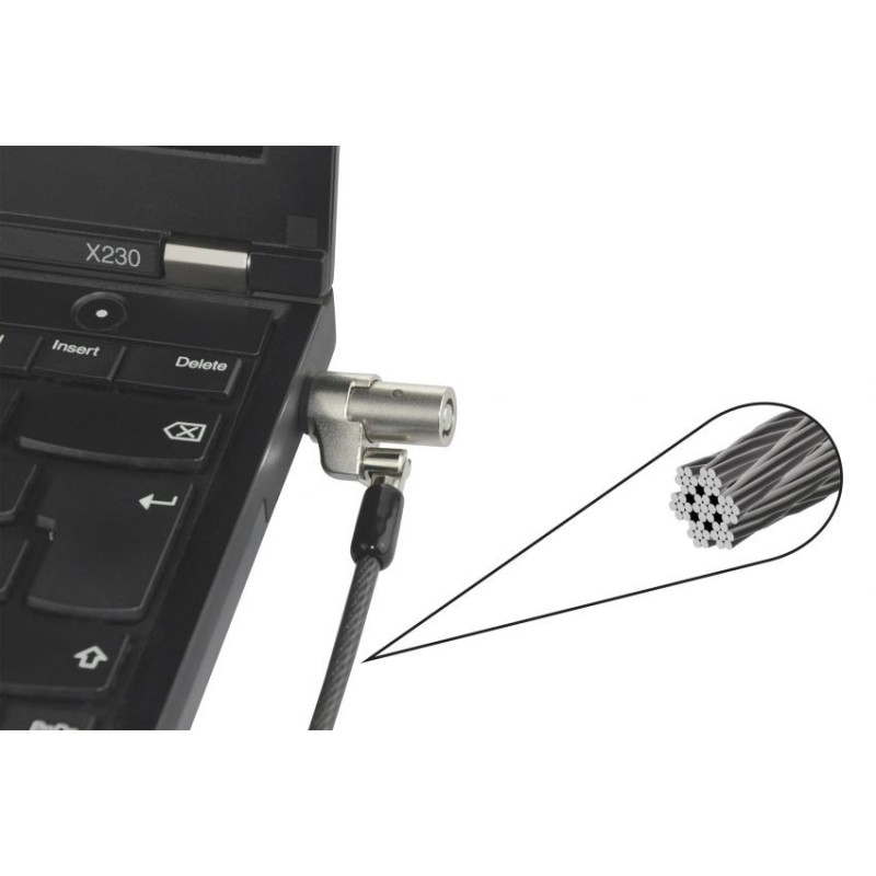 Dicota Security Cable Wedge lock Ultra Slim - keyed