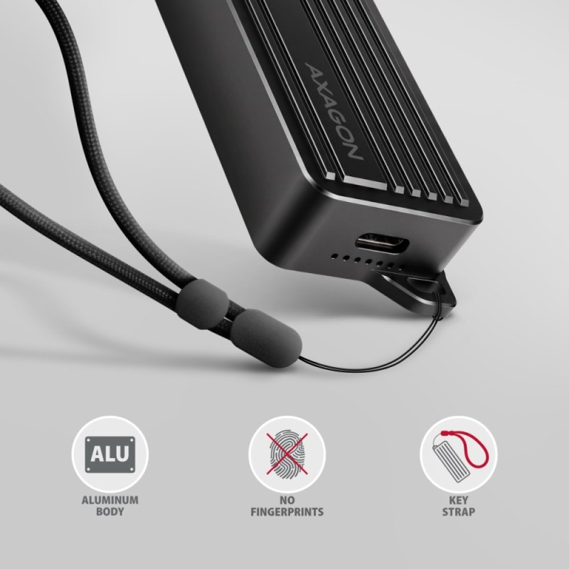 ADE-10GR Karta sieciowa USB-C 10Gbps, port RJ-45 10GbE (10/5/2.5/1G), chipset Realtek RTL8159, Wake-on-LAN, aluminiowa, odłączan