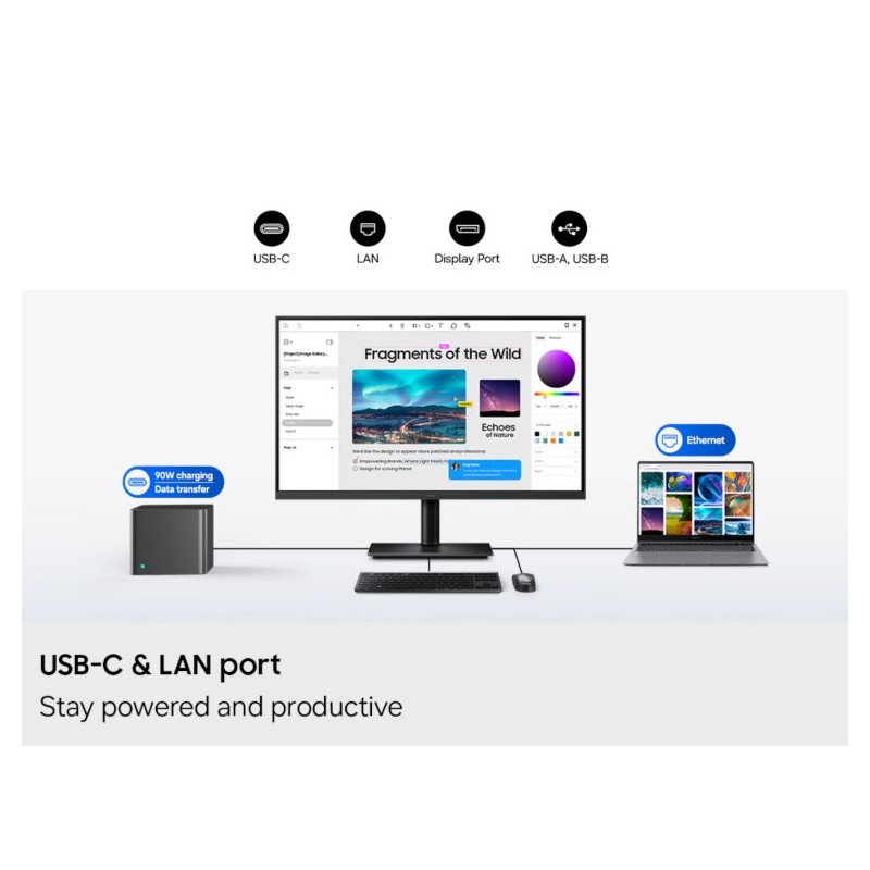 Monitor 32 cali Viewfinity S80UH IPS 3840x2160 UHD 16:9 1xHDMI 1xDP 1xUSB-C 90W 3xUSB-A Easy Connection KVM PIP/PBP 5ms 60Hz HAS