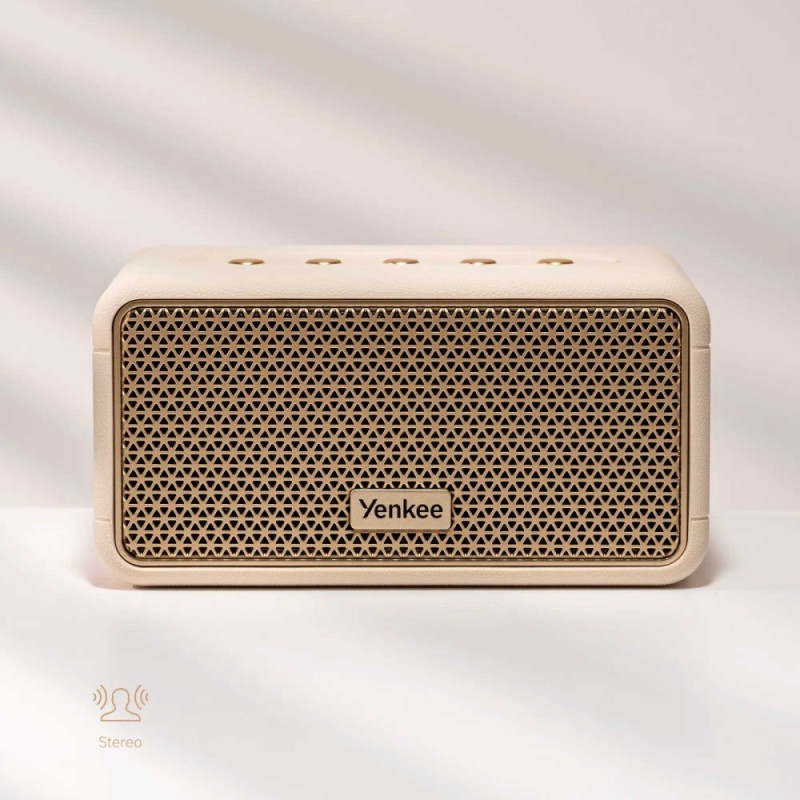 Głośnik RETRO MAMBO S beżowy Moc 20W, IPX4, TWS, BT, Aku.4400mAh