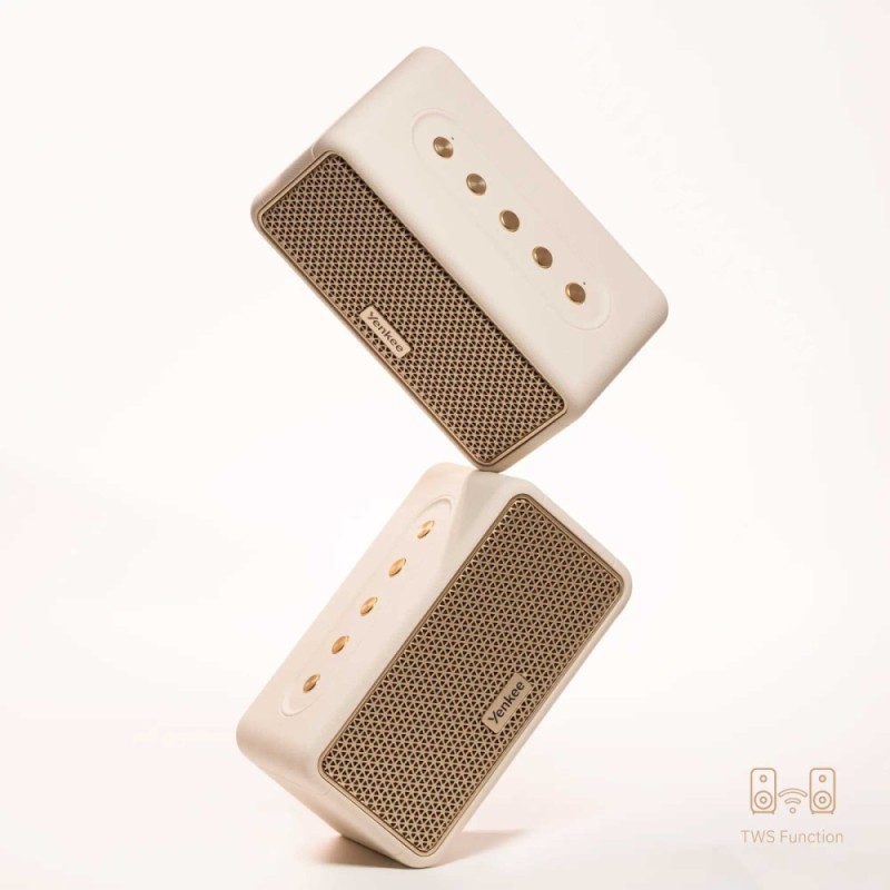 Głośnik RETRO MAMBO S beżowy Moc 20W, IPX4, TWS, BT, Aku.4400mAh