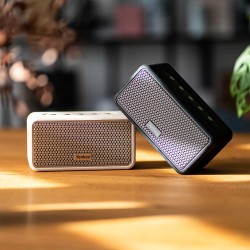 Głośnik RETRO MAMBO S beżowy Moc 20W, IPX4, TWS, BT, Aku.4400mAh