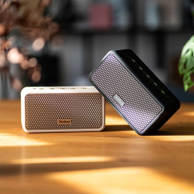 Głośnik RETRO MAMBO S beżowy Moc 20W, IPX4, TWS, BT, Aku.4400mAh