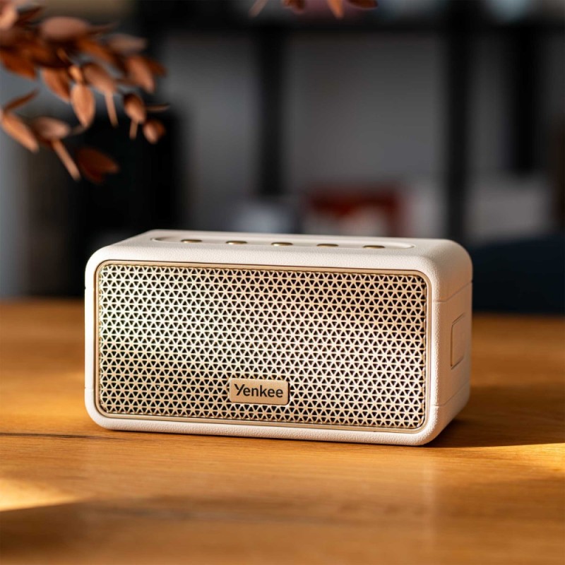 Głośnik RETRO MAMBO S beżowy Moc 20W, IPX4, TWS, BT, Aku.4400mAh