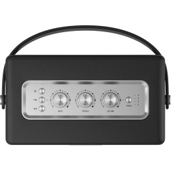 Głośnik RETRO MAMBO L czarny moc 45W,IPX4,TWS,BT,USB, akumulator 5000mAh