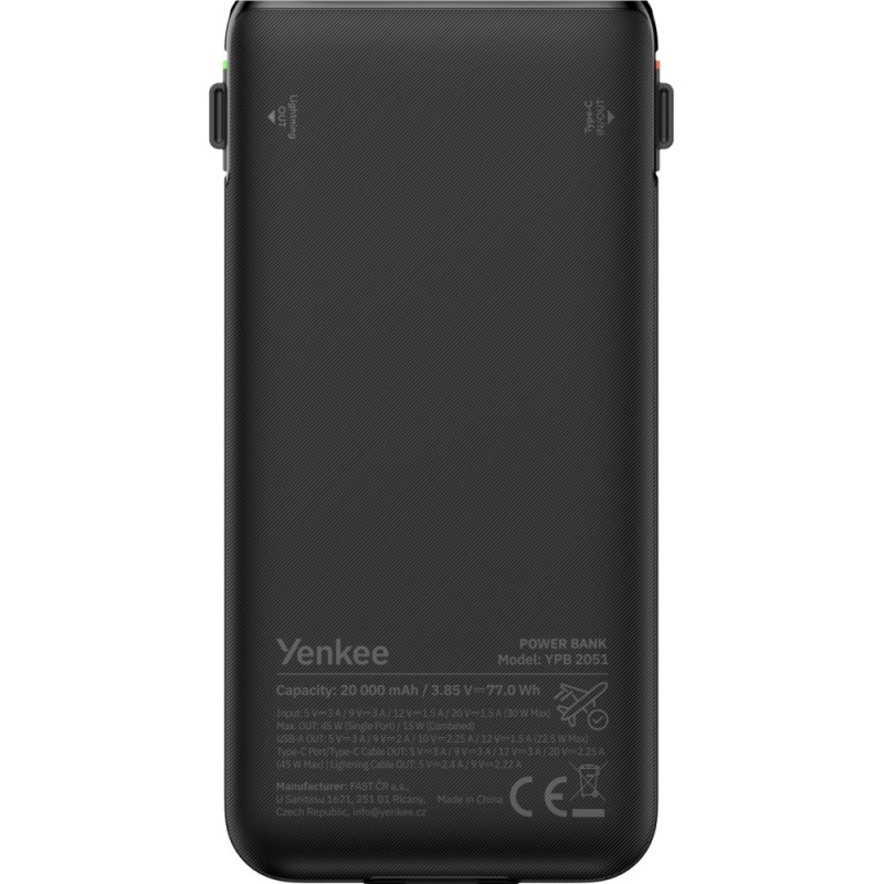 PowerBank do Samolotu YPB 2051 JetGo 20000mAh, PD 45W, USB C,A,L