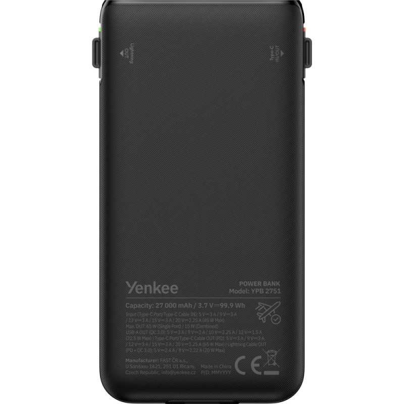 PowerBank do Samolotu YPB 2751 JetGo 27000mAh,PD 65W,USB C,A,L