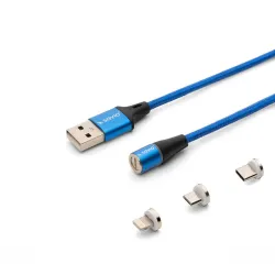 Kabel USB 2.0 SAVIO CL-157 USB – USB Typ C, Micro i Lightning, QC i PD 3.0,
