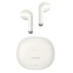 Słuchawki z mikrofonem usams rhymbo series tws bluetooth + stacja dokująca - beżowe