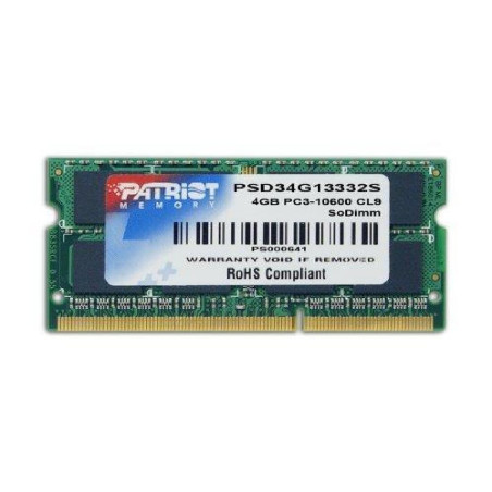 Pamięć SODIMM DDR3 Patriot Signature Line 4GB (1x4GB) 1333MHz CL9