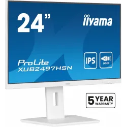 IIYAMA Monitor 24 cale XUB2497HSN-W2 IPS, USB-C Dock, HDMI, DP, 300cd,