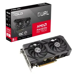 Asus Karta graficzna Dual Radeon RX 7600 EVO OC Edition 8GB GDDR6