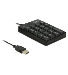 Klawiatura numeryczna Delock USB 19 klawiszy czarna