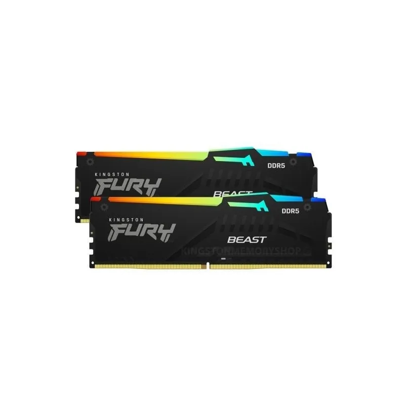 Kingston Pamięć DDR5 Fury Beast Black RGB 64GB(2*32GB)/5600 … | PartsPC.pl