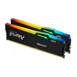 Kingston Pamięć DDR5 Fury Beast RGB 32GB(2*16GB)/5600 CL36 czarna EXPO